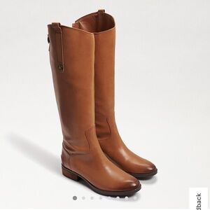 Sam Edelman Tall Riding Leather Boots Size 8.5 Penny Color: Whisky Leather